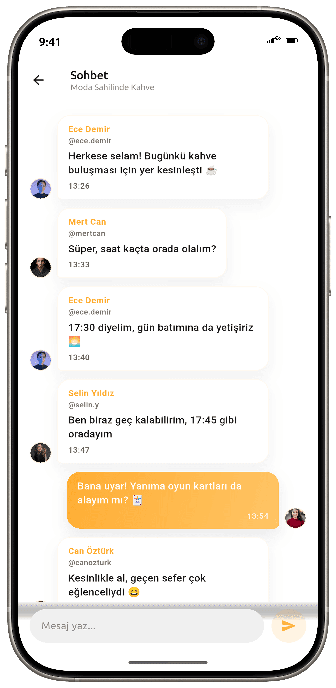 Todayo etkinlik sohbeti: Moda Sahilinde Kahve katılımcıları mesajlaşıyor